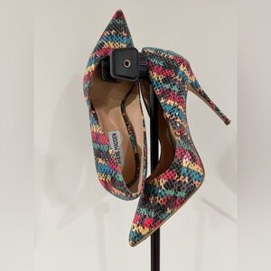 Steve Madden Colorful Snakeskin Pattern Heels